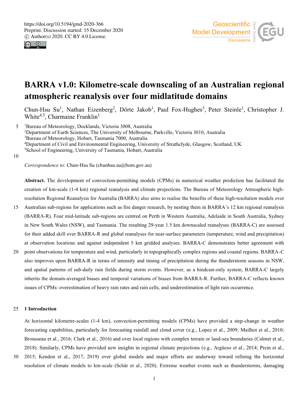 Kilometre-Scale Downscaling of an Australian Regional