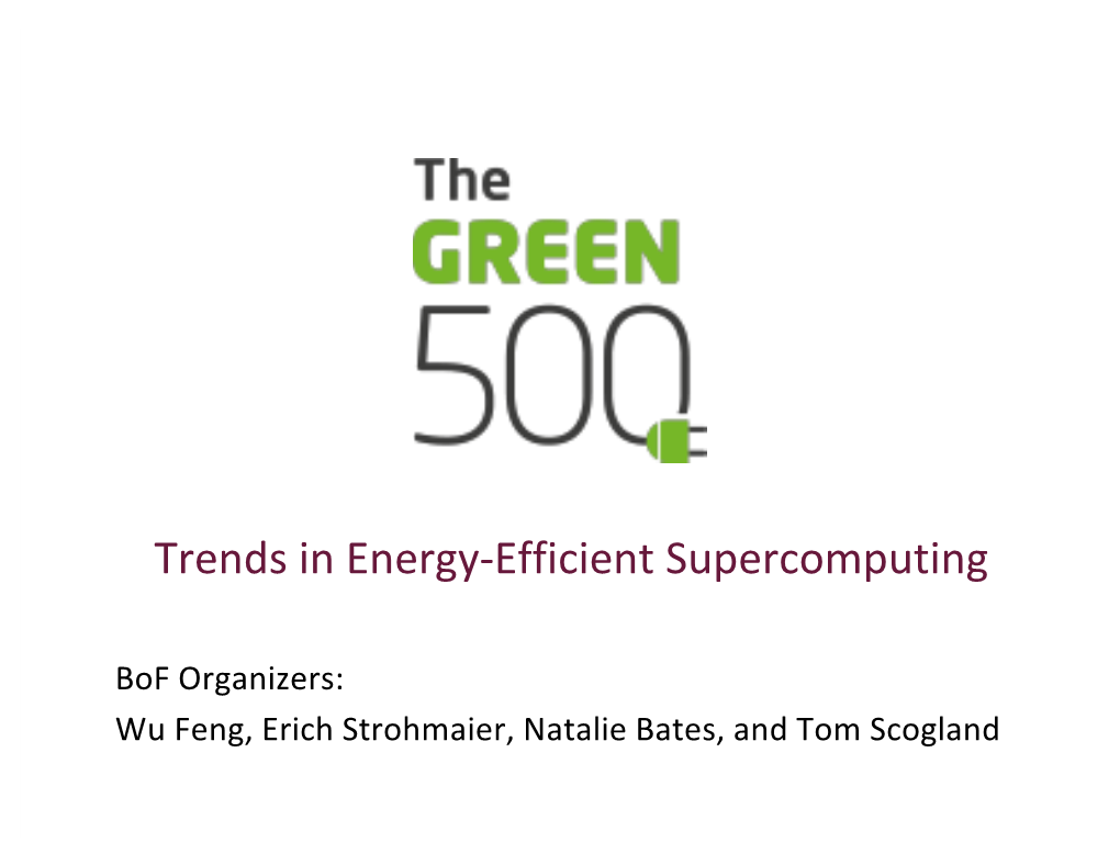 The Green500 List”