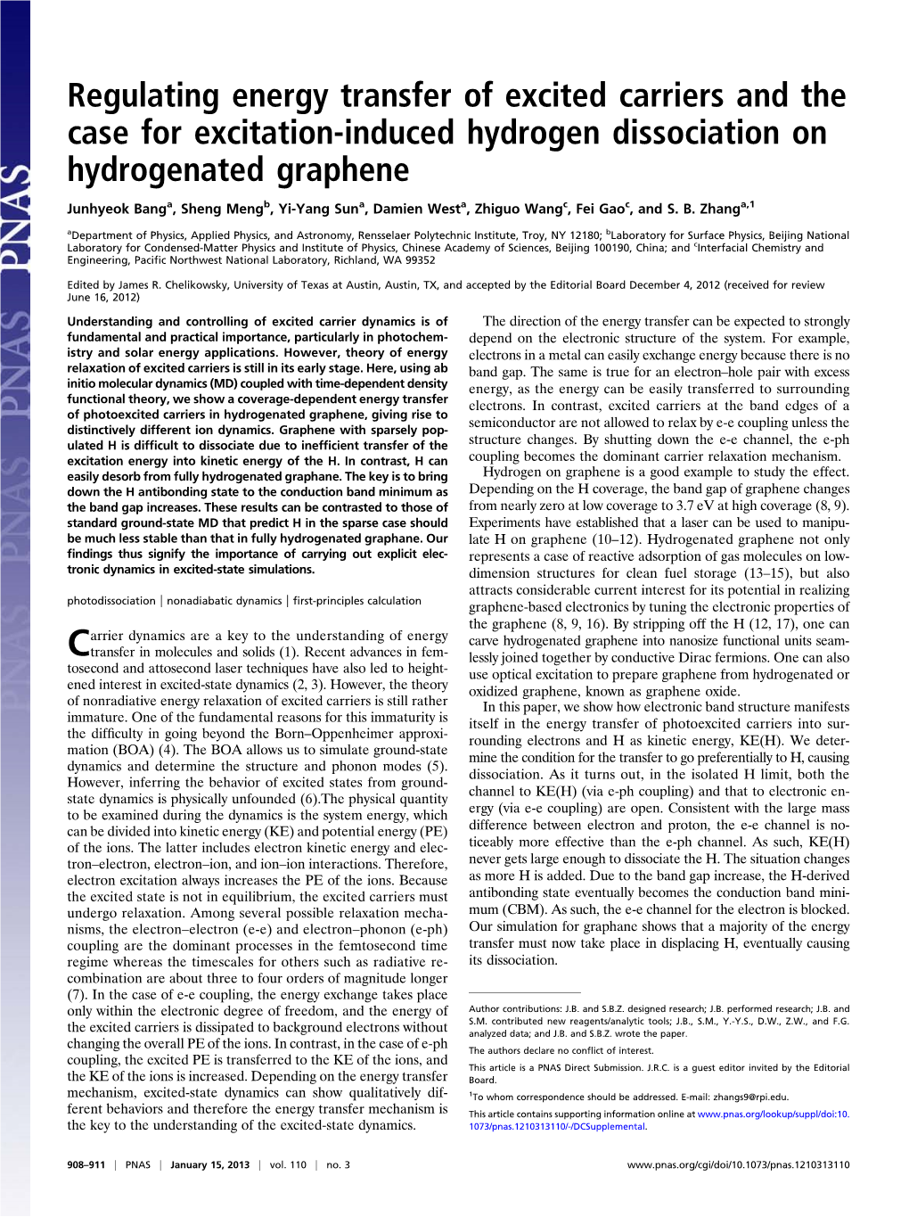Regulating Energy Transfer of Excited Carriers and the Case for Excitation-Induced Hydrogen Dissociation on Hydrogenated Graphene
