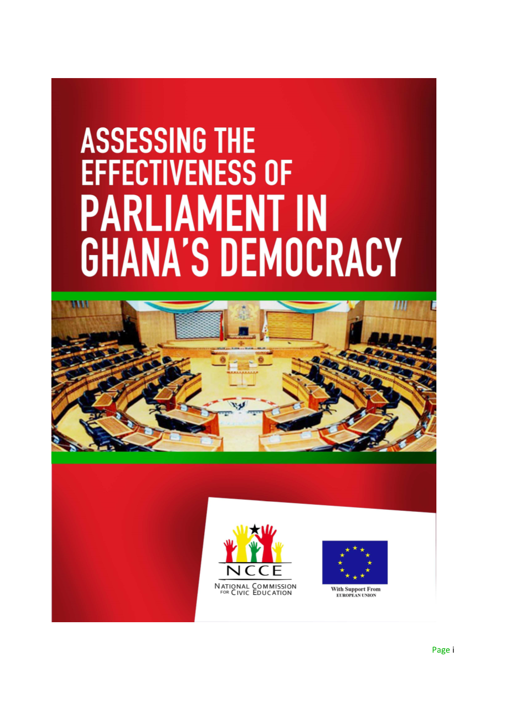 NCCE Report April 2015 Assessing the Effectiveness of Parliament In