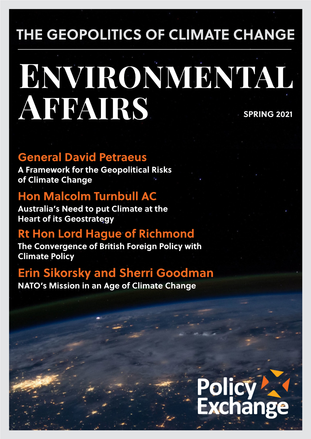 The Geopolitics of Climate Change Environmental Affairs Spring 2021