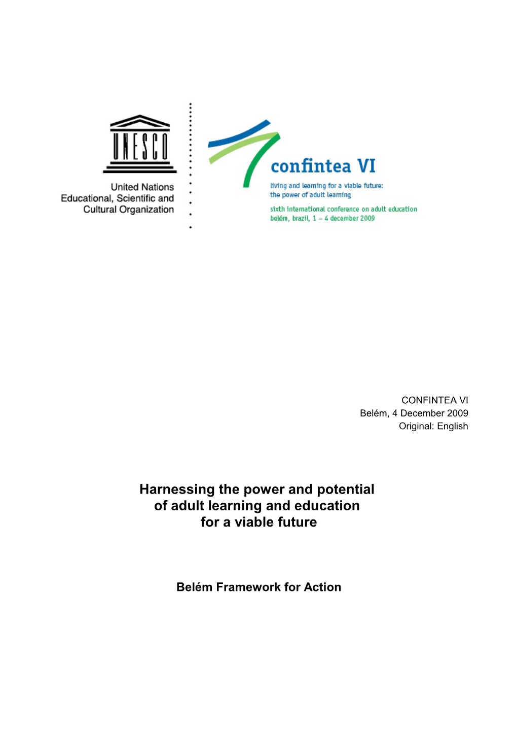 Harnessing the Power and Potential of Adult Learning and Education