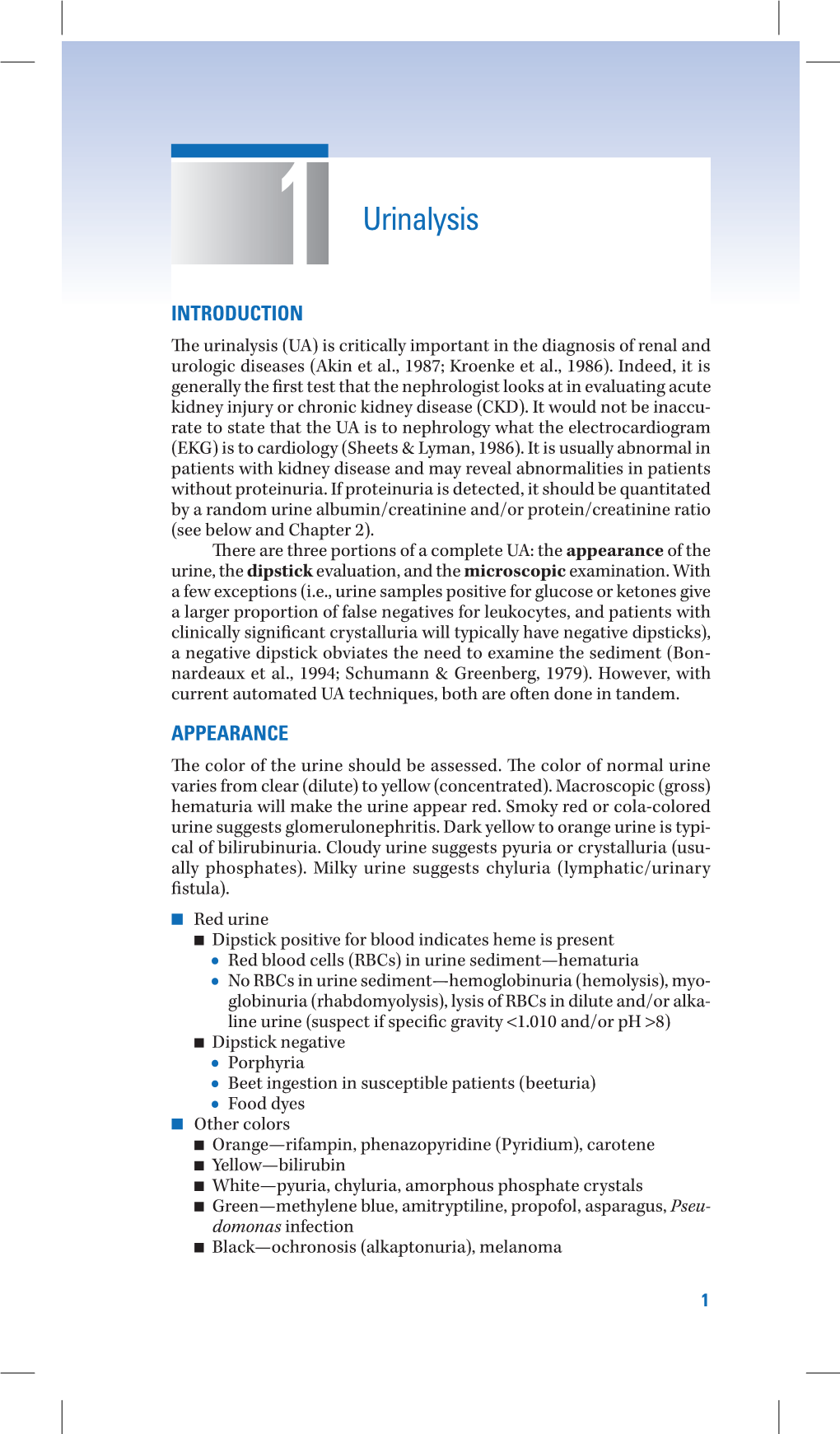 Chapter 1. Urinalysis