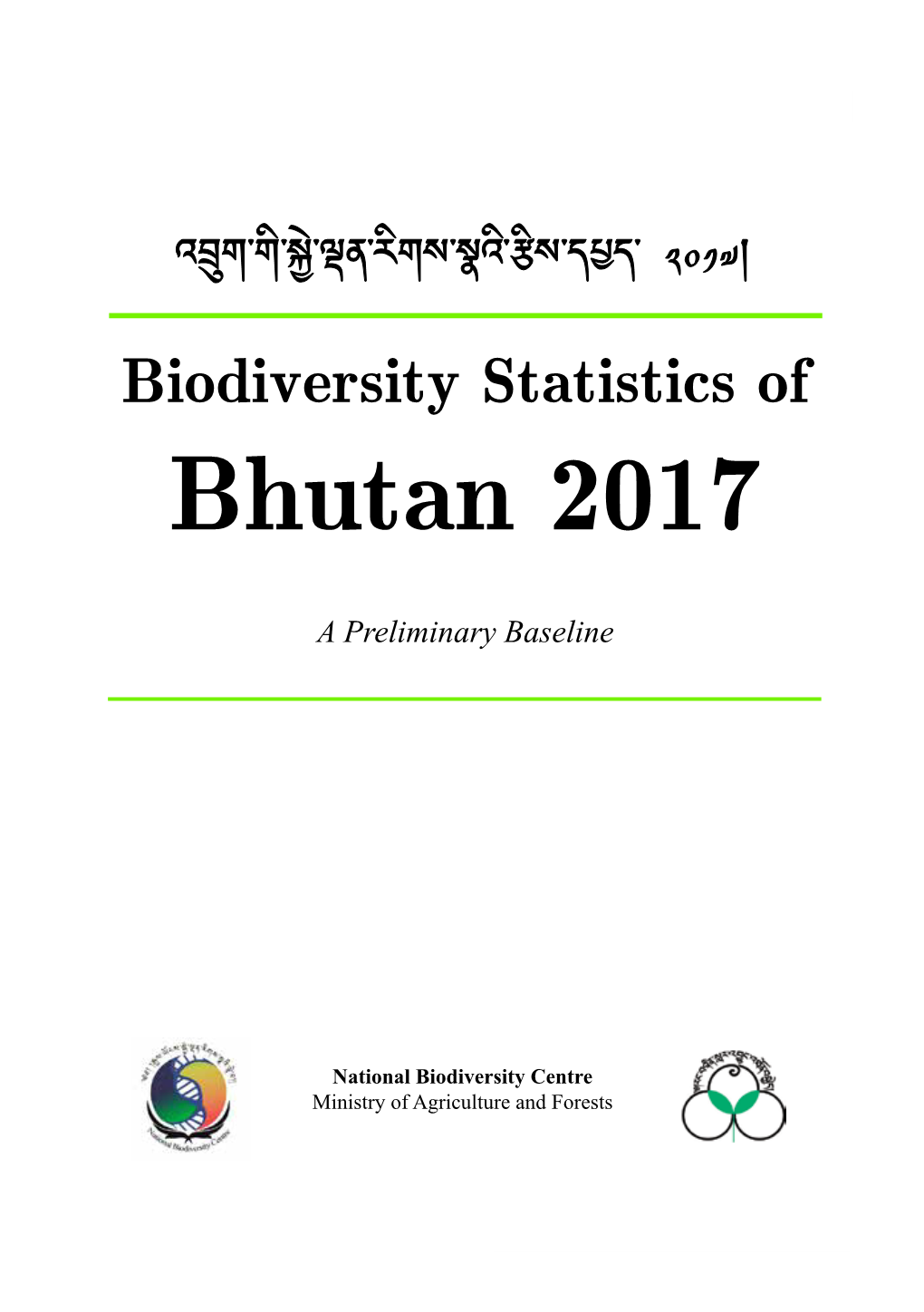 Biodiversity Statistics of Bhutan 2017