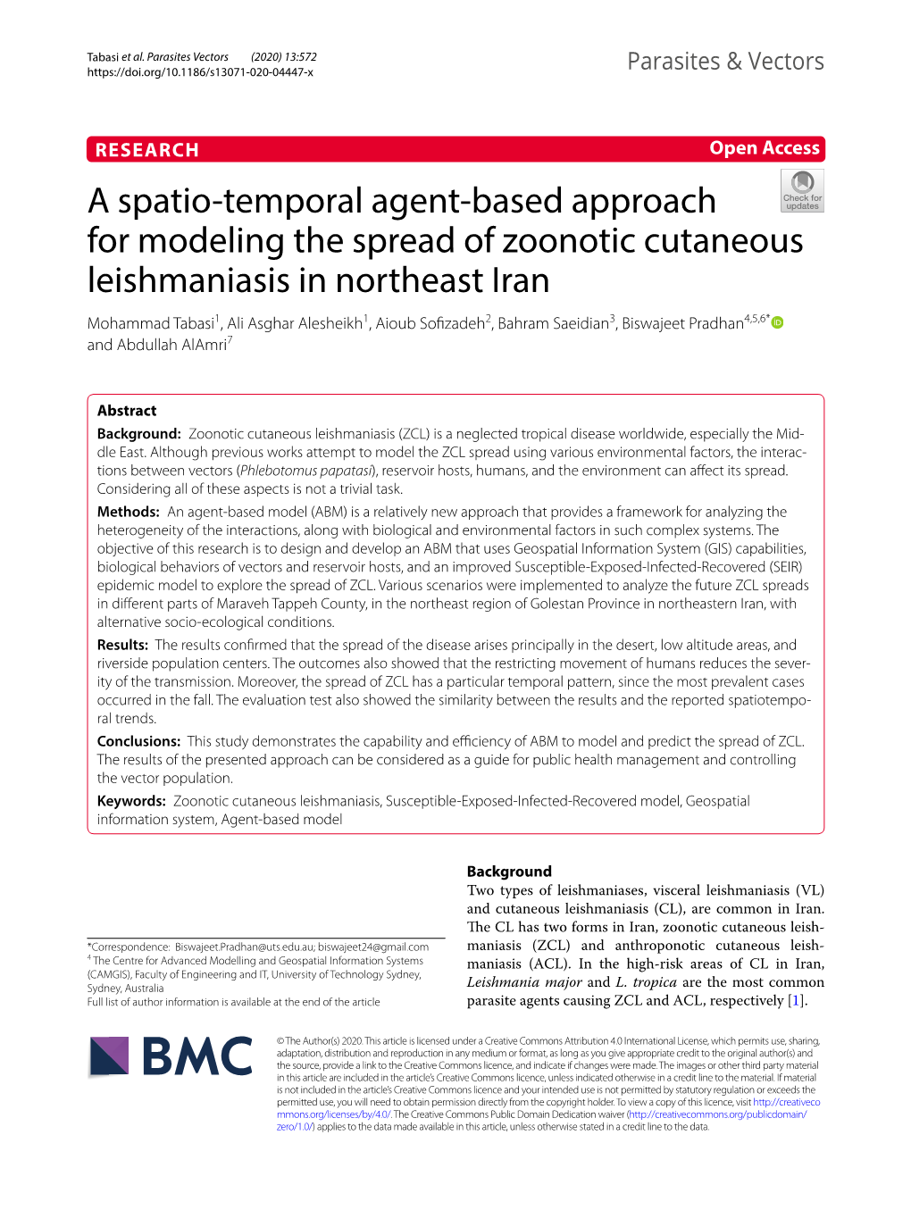 A Spatio-Temporal Agent-Based Approach for Modeling the Spread