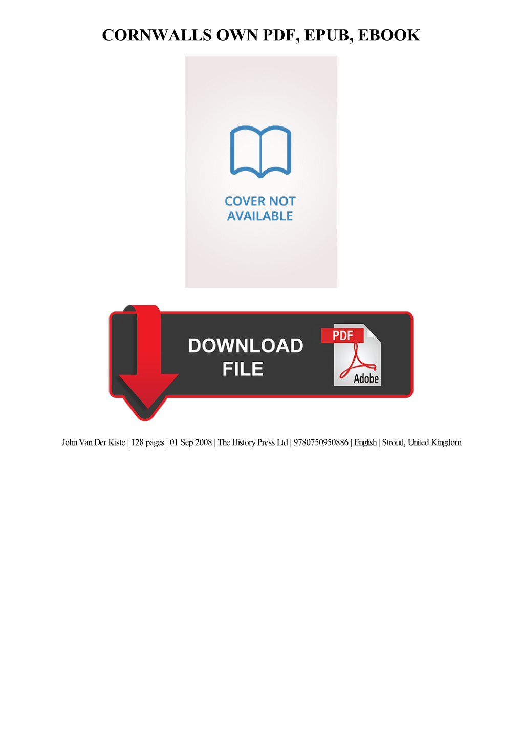 Cornwalls Own Pdf, Epub, Ebook