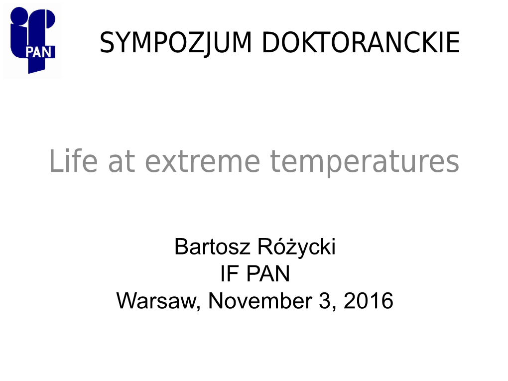 Life at Extreme Temperatures