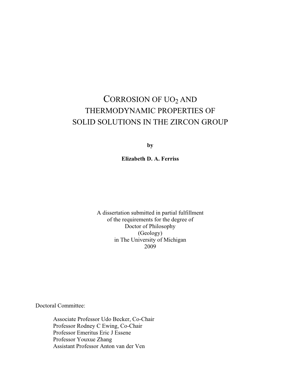 Thermodynamic Properties of Solid Solutions in the Zircon Group