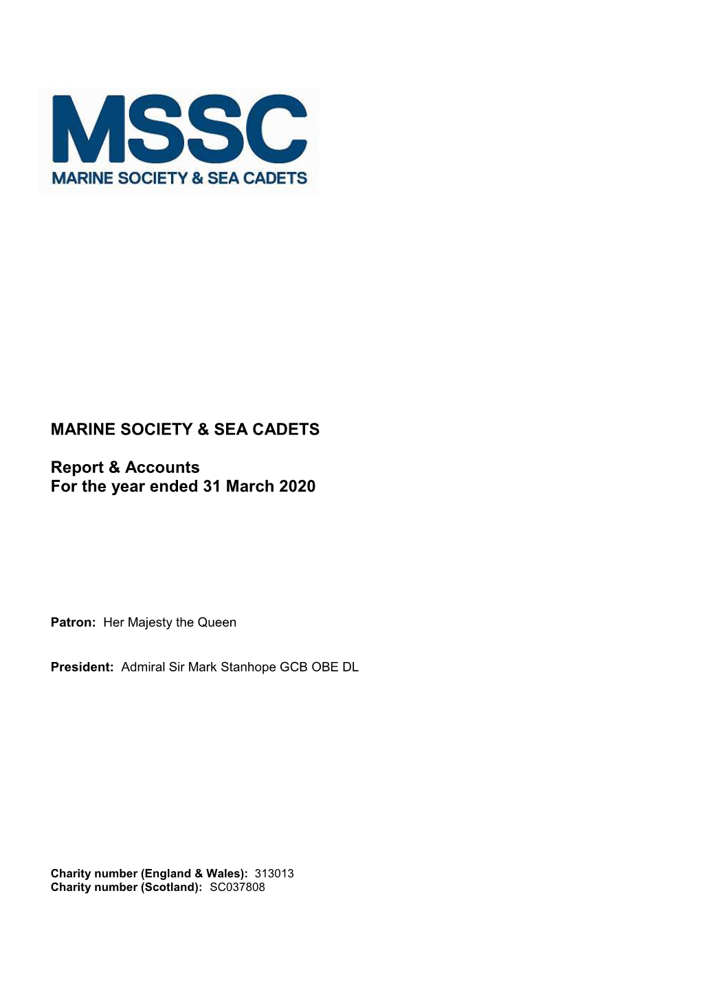 MSSC Report and Accounts Mar20vfinal (Signed by Client)