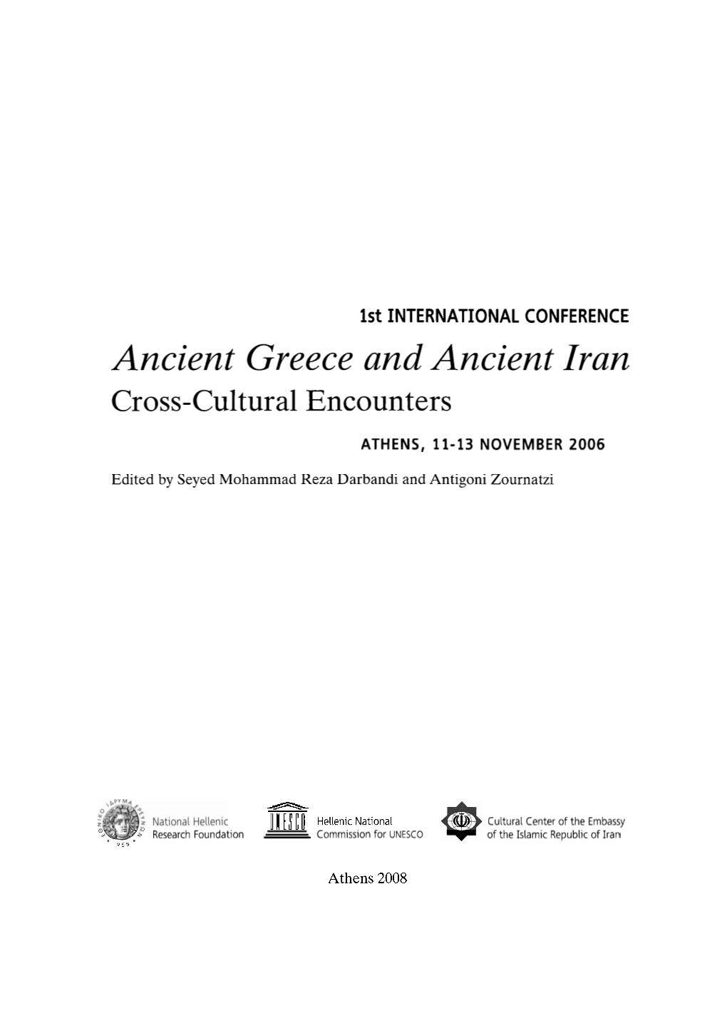 Ancient Greece and Ancient Iran Cross-Cultural Encounters