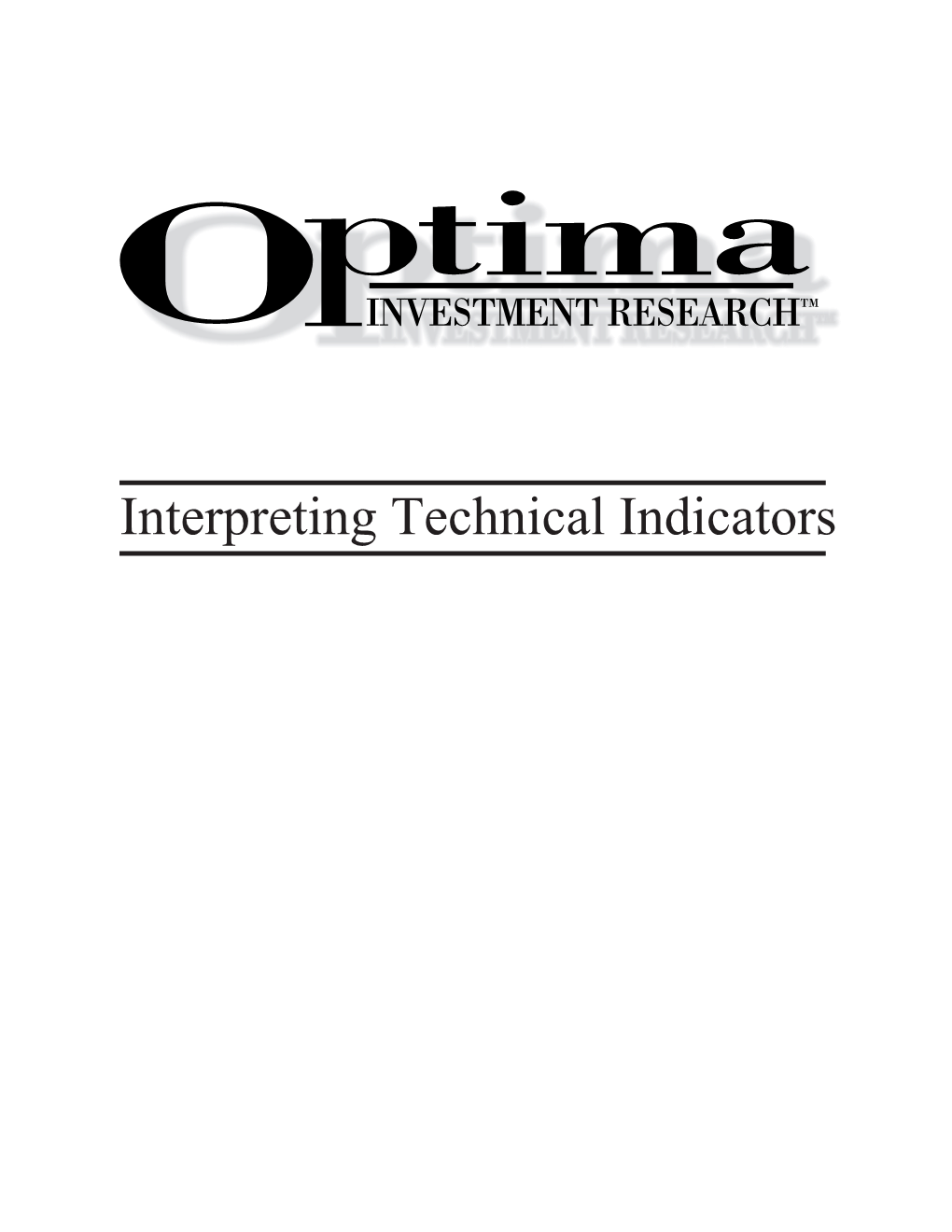 Interpreting Technical Indicators