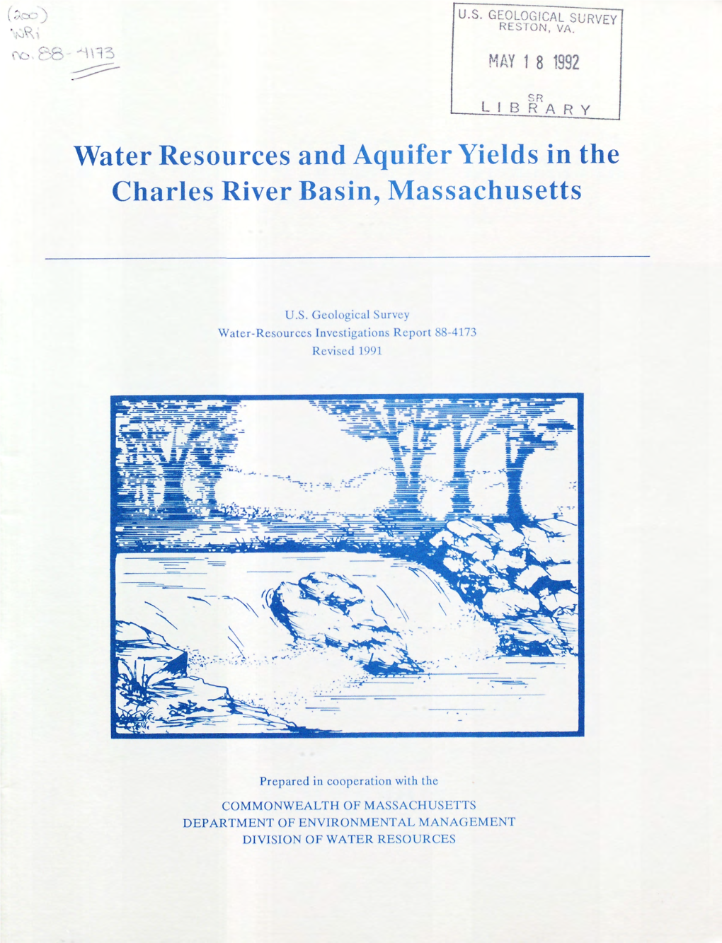 Water Resources and Aquifer Yields in the Charles River Basin, Massachusetts