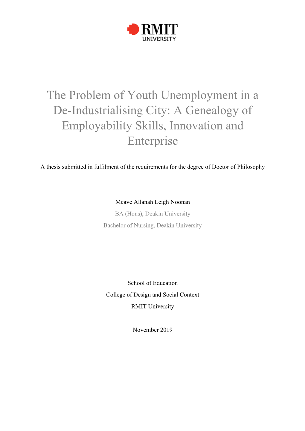 A Genealogy of Employability Skills, Innovation and Enterprise