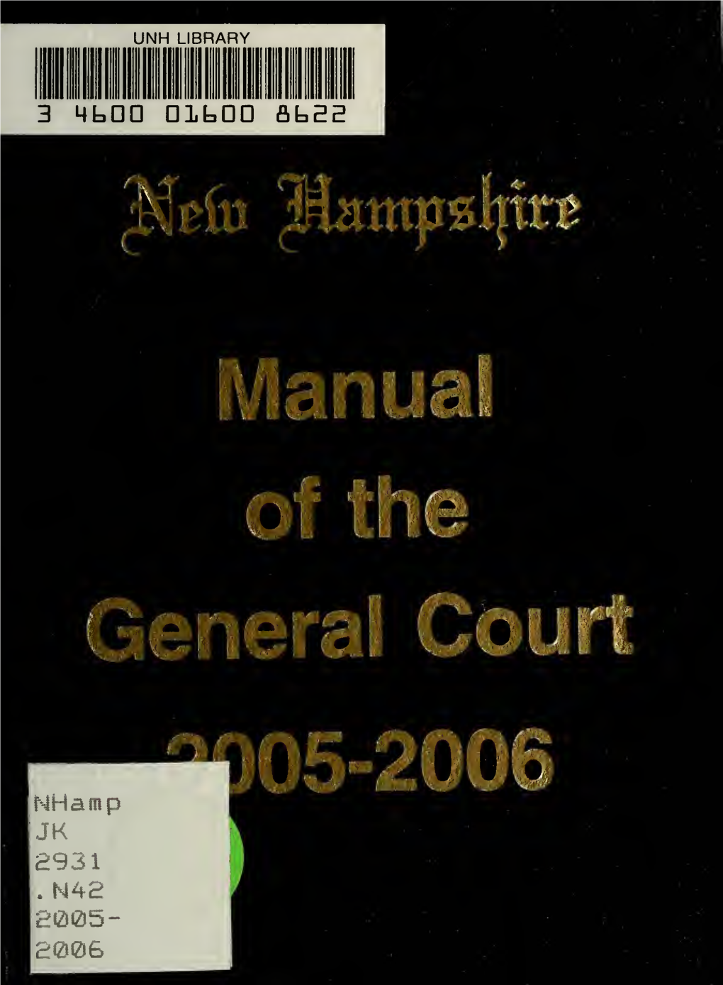 Manual of the New Hampshire General Court, 2005