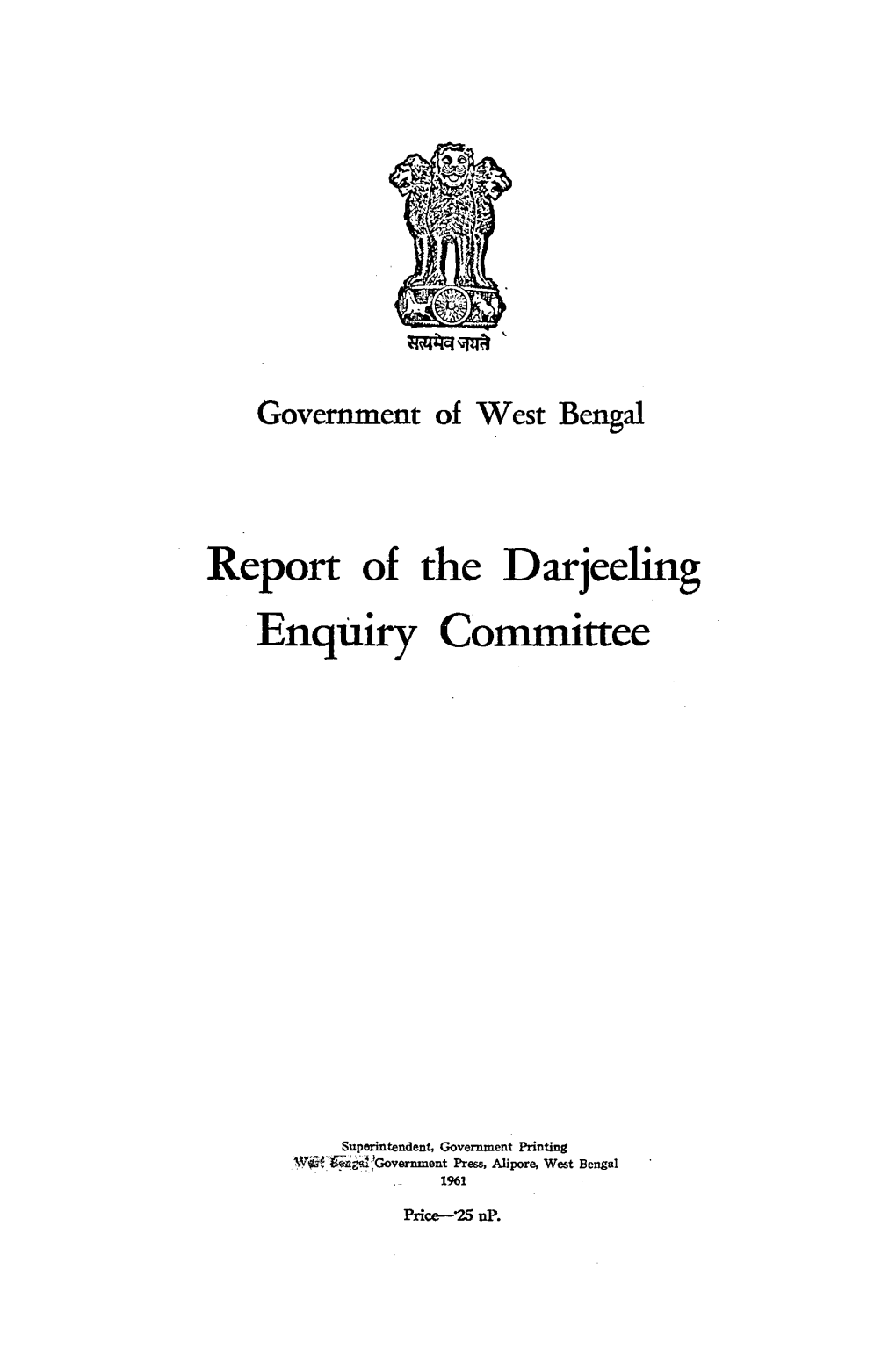 Report of the Darjeeling Enquiry Committee
