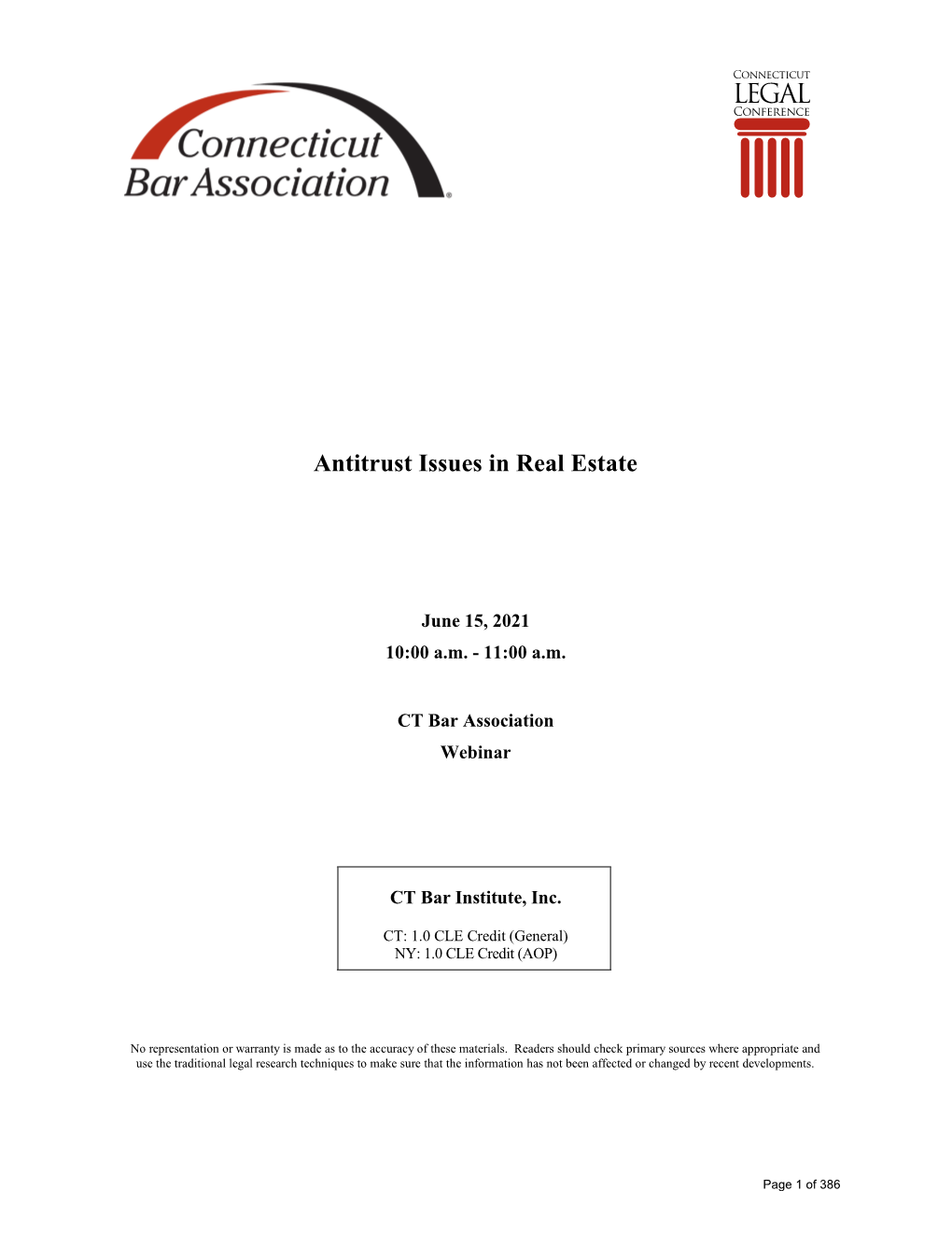 Antitrust Issues in Real Estate