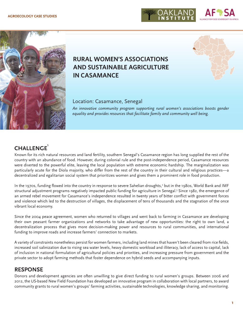 Rural Women's Associations and Sustainable Agriculture In