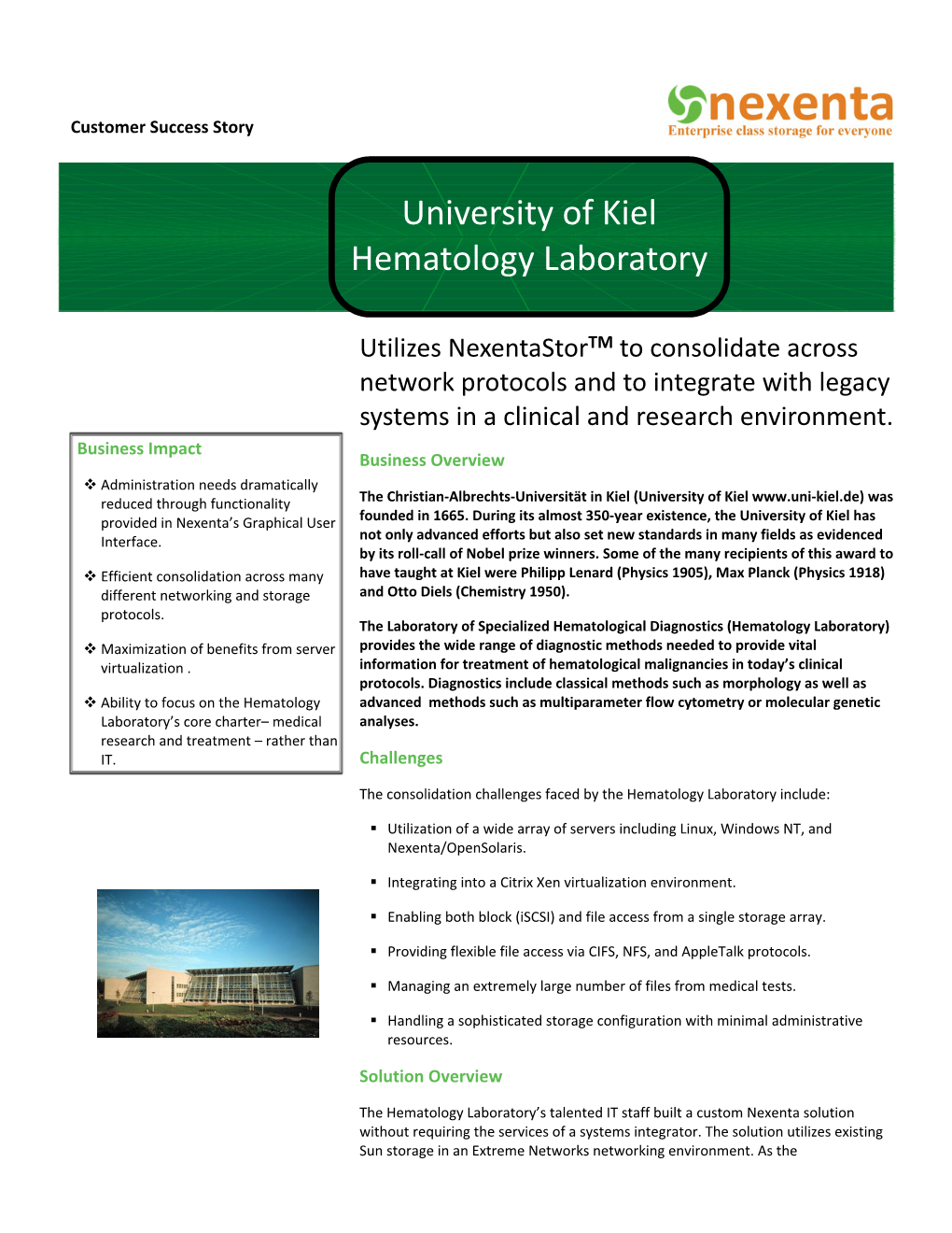 University of Kiel Hematology Laboratory