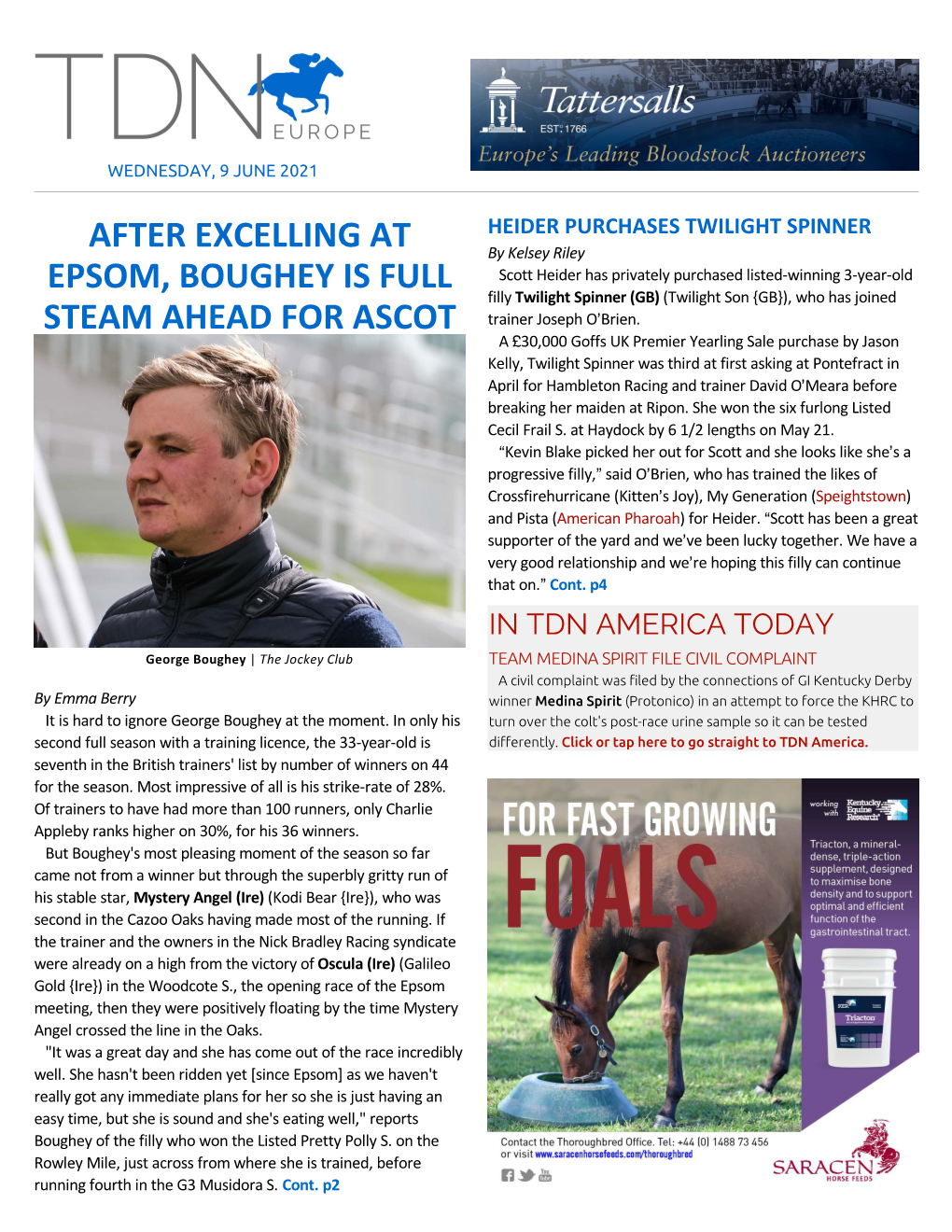 Tdn Europe • Page 2 of 12 • Thetdn.Com Wednesday • 9 June 2021