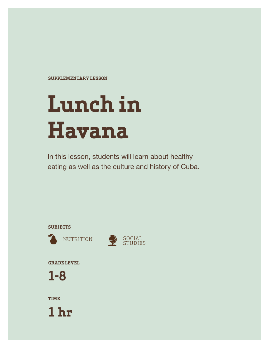 Lunch in Havana