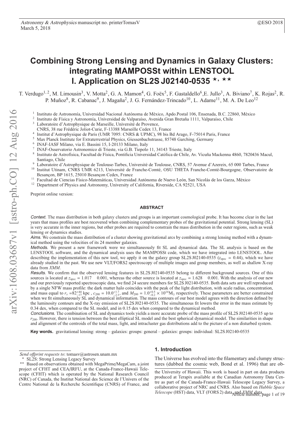 Combining Strong Lensing and Dynamics in Galaxy Clusters: Integrating Mamposst Within LENSTOOL I. Application on SL2S J02140-0535