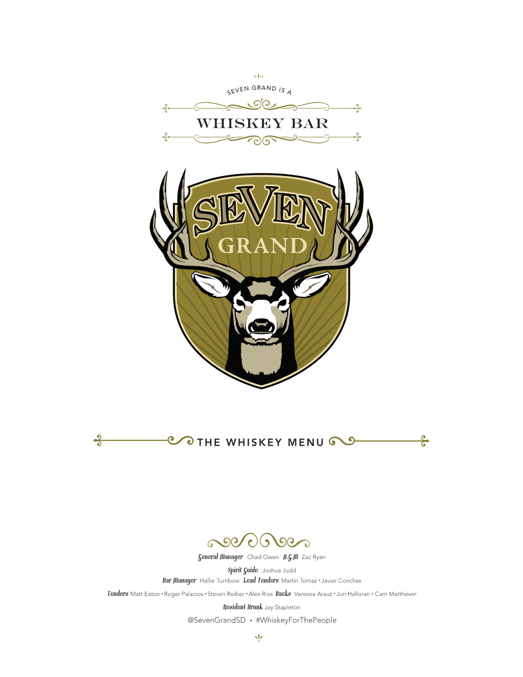 The Whiskey Menu