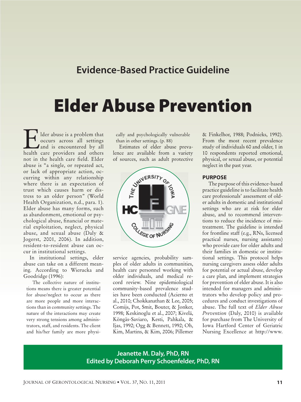 Elder Abuse Prevention