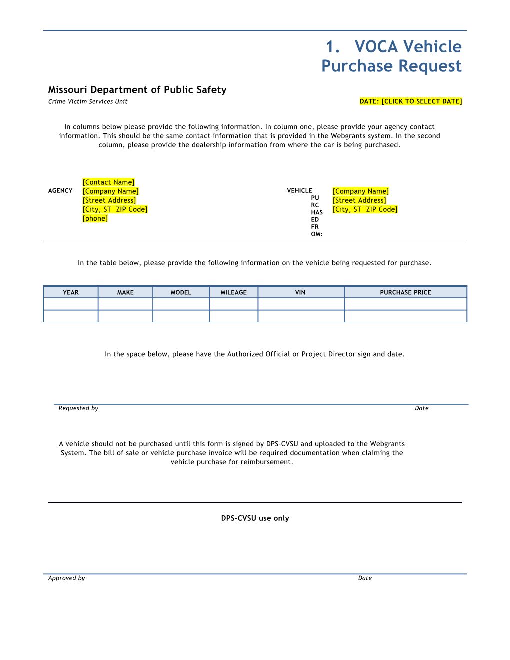 Purchase Order (Blue Gradient Design)