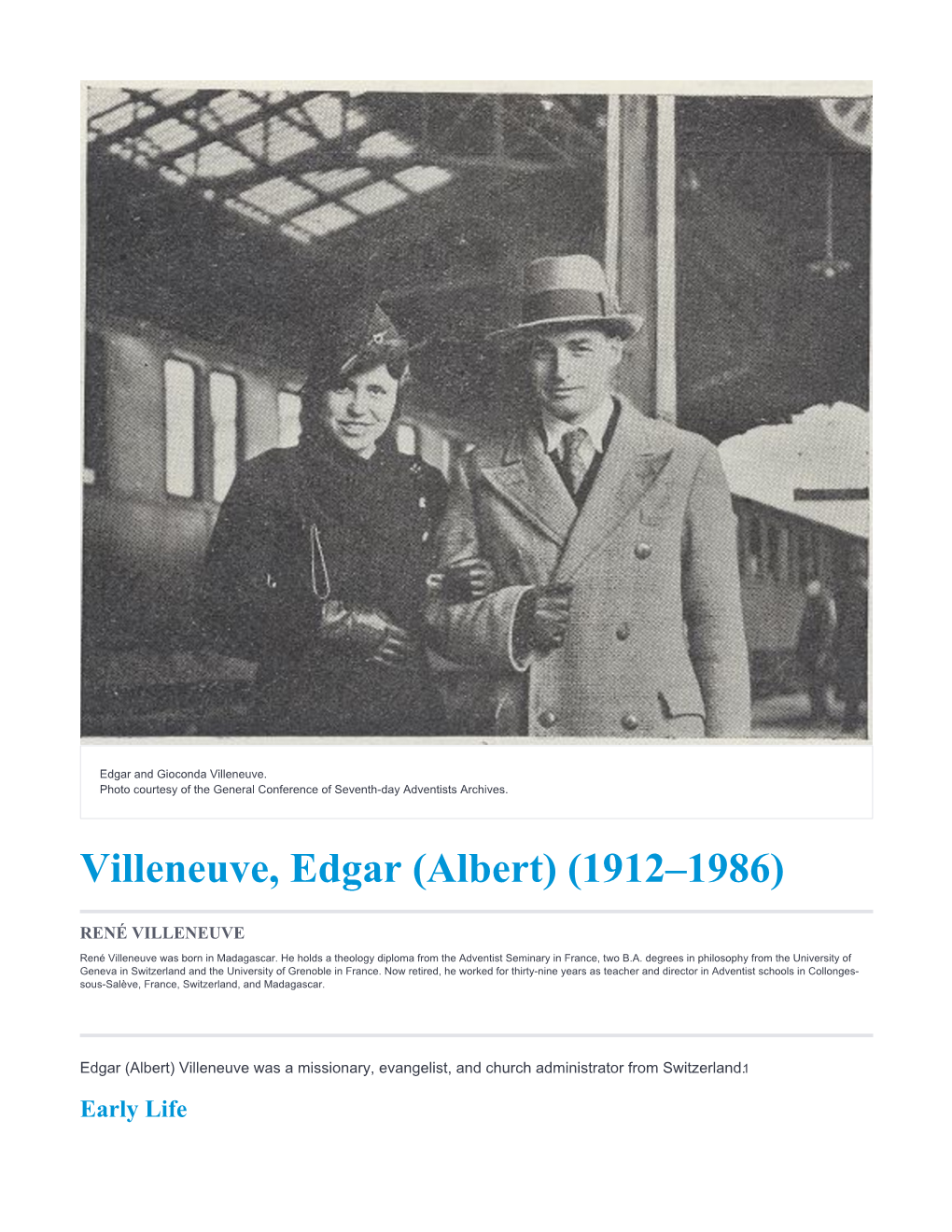 Villeneuve, Edgar (Albert) (1912–1986)