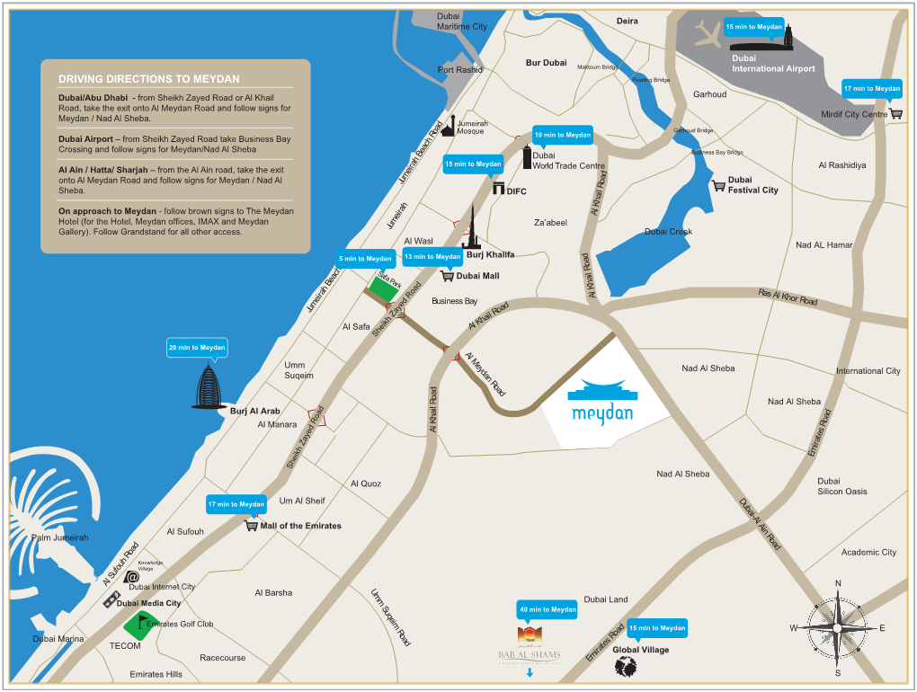 Driving Directions to Meydan