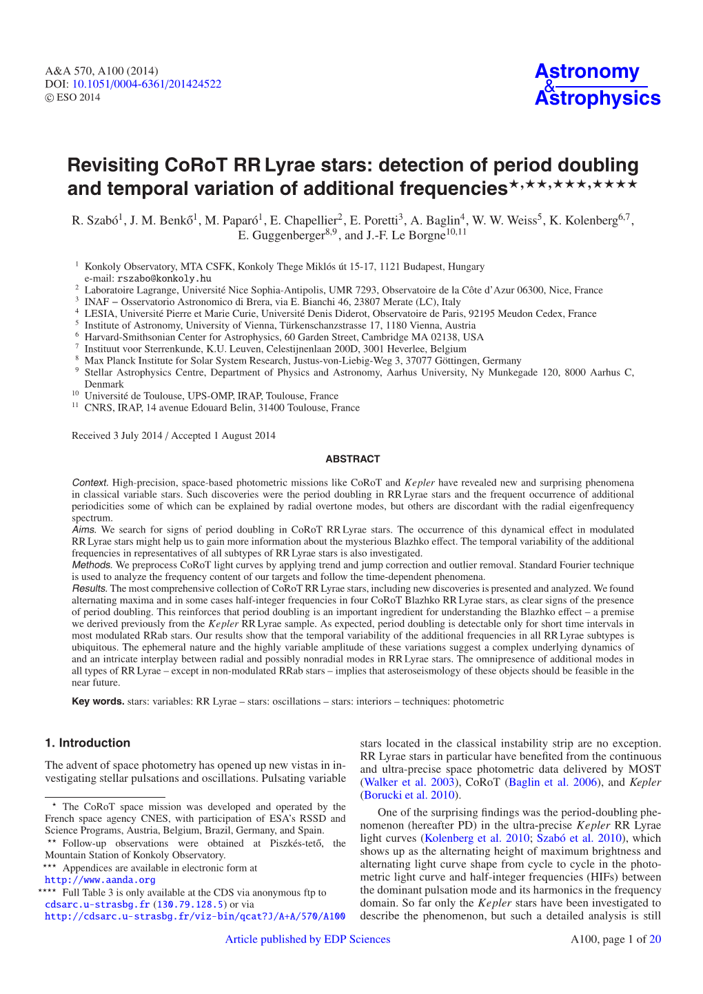 Revisiting Corot RR Lyrae Stars: Detection of Period Doubling and Temporal Variation of Additional Frequencies�,��,���,��