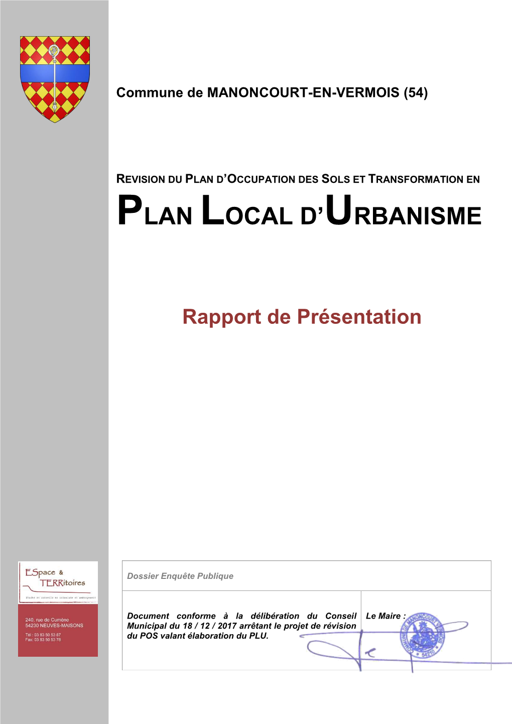 Plan Local D'urbanisme