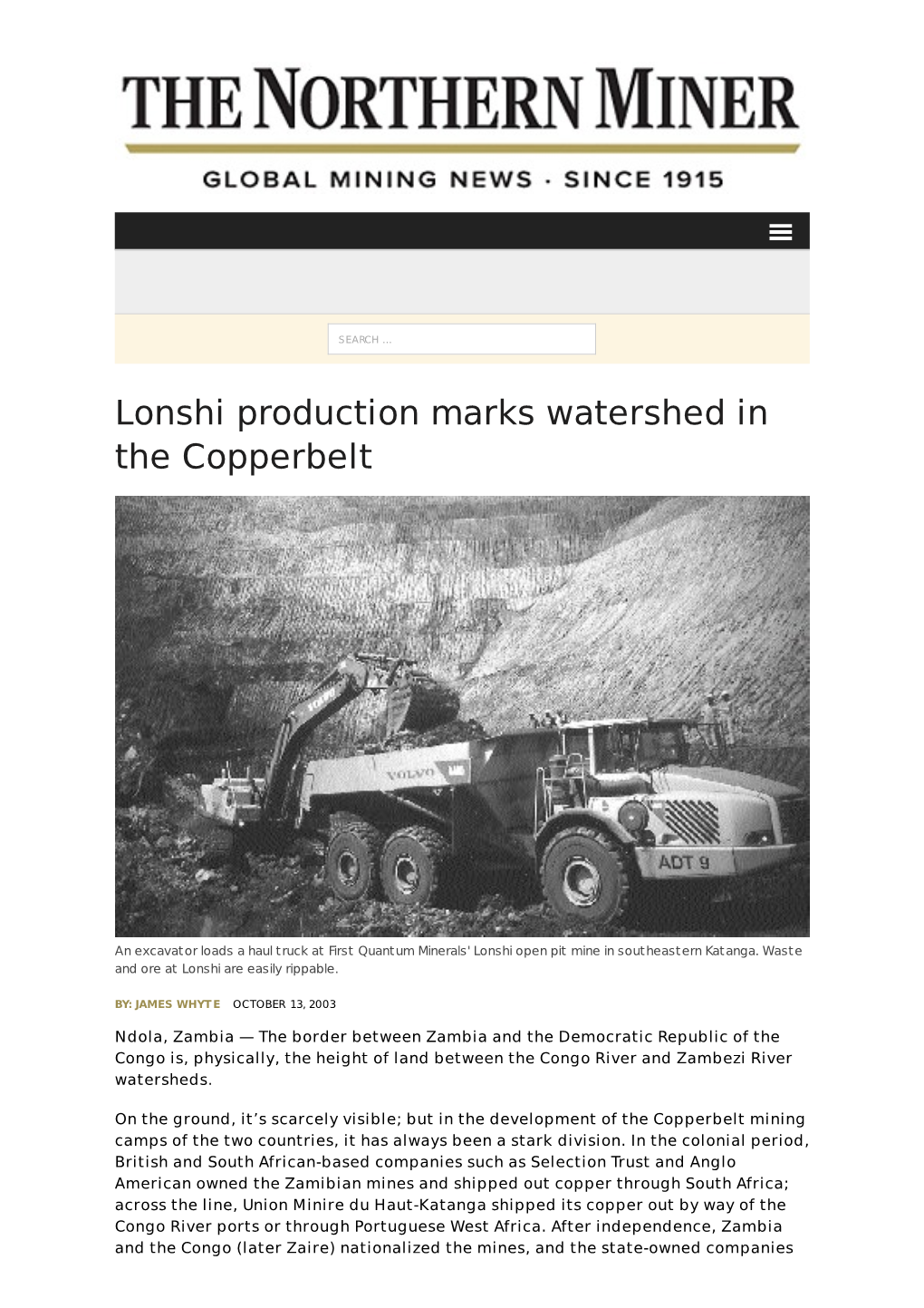 Lonshi Production Marks Watershed in the Copperbelt