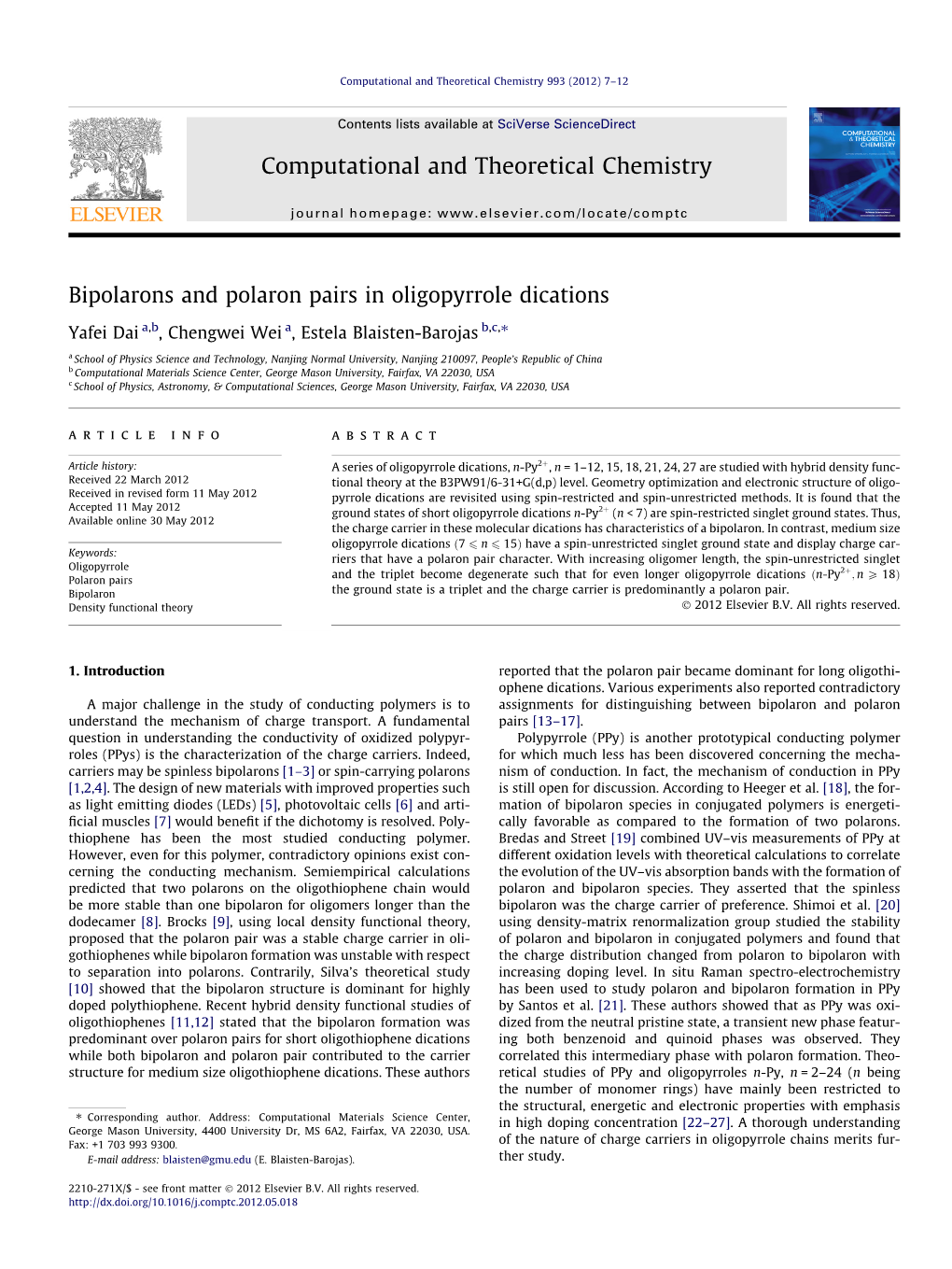 Bipolarons and Polaron Pairs in Oligopyrrole Dications