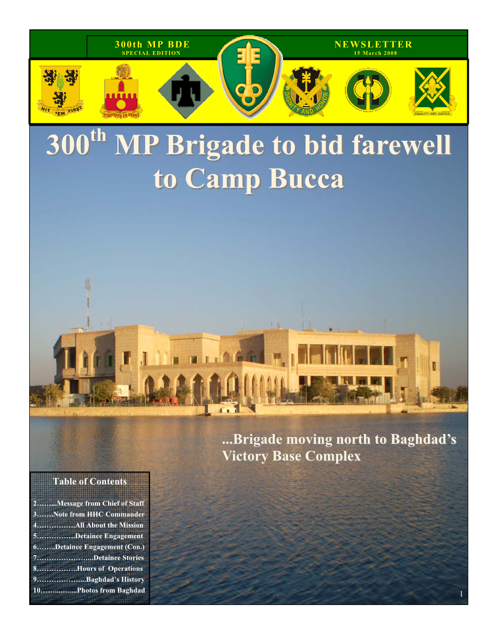 Camp Bucca Farewell Newsletter #4