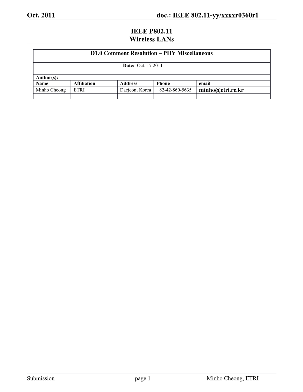 Doc.: IEEE 802.11-Yy/Xxxxr0 s5