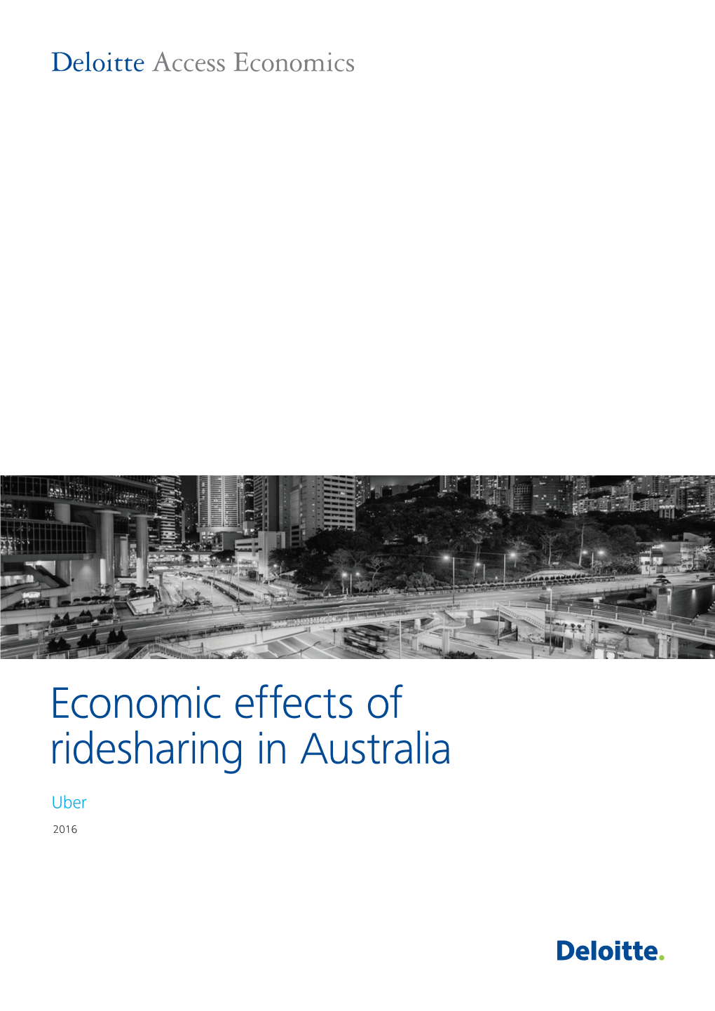 Economic Effects of Ridesharing in Australia