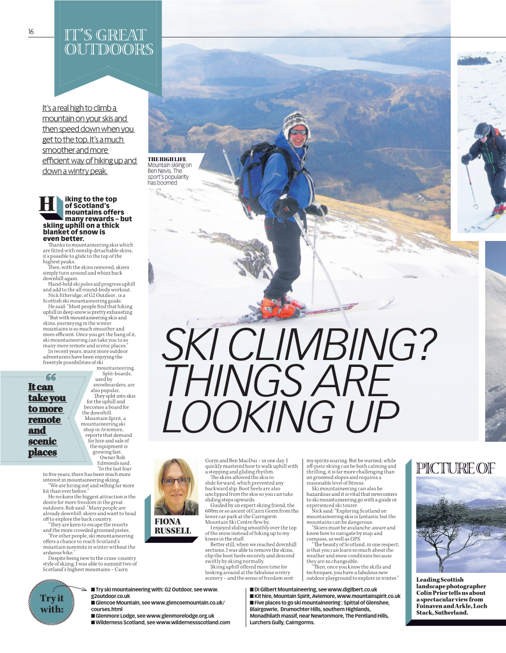 SKI CLIMBING? Mountaineering