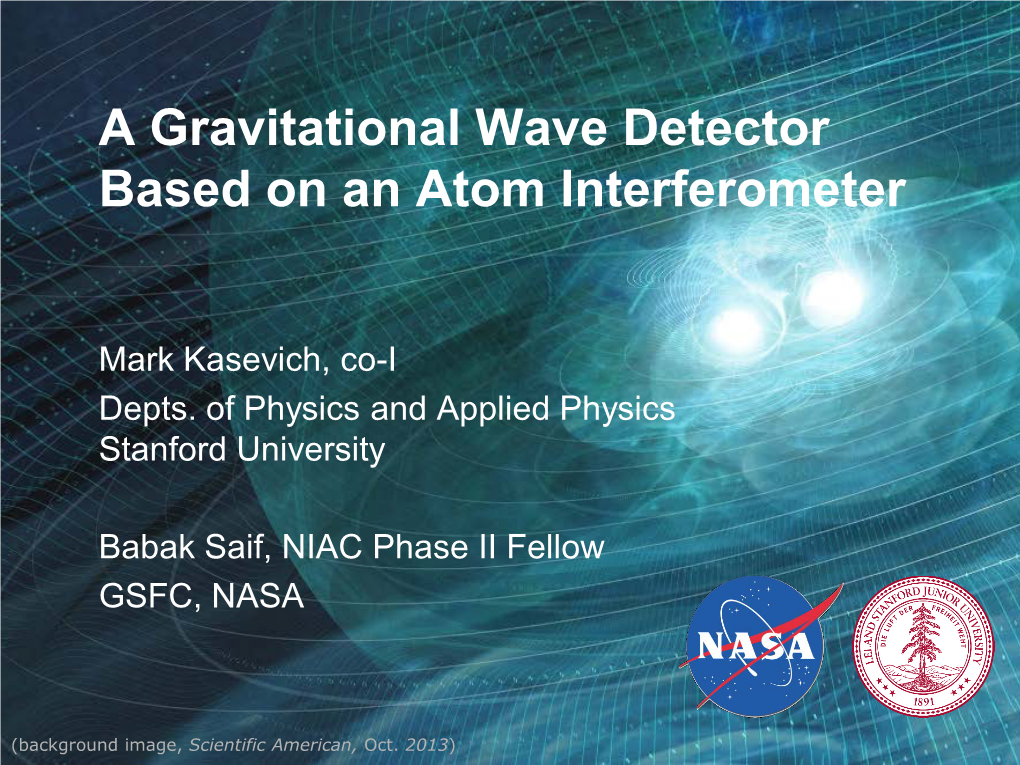 A Gravitational Wave Detector Based on an Atom Interferometer