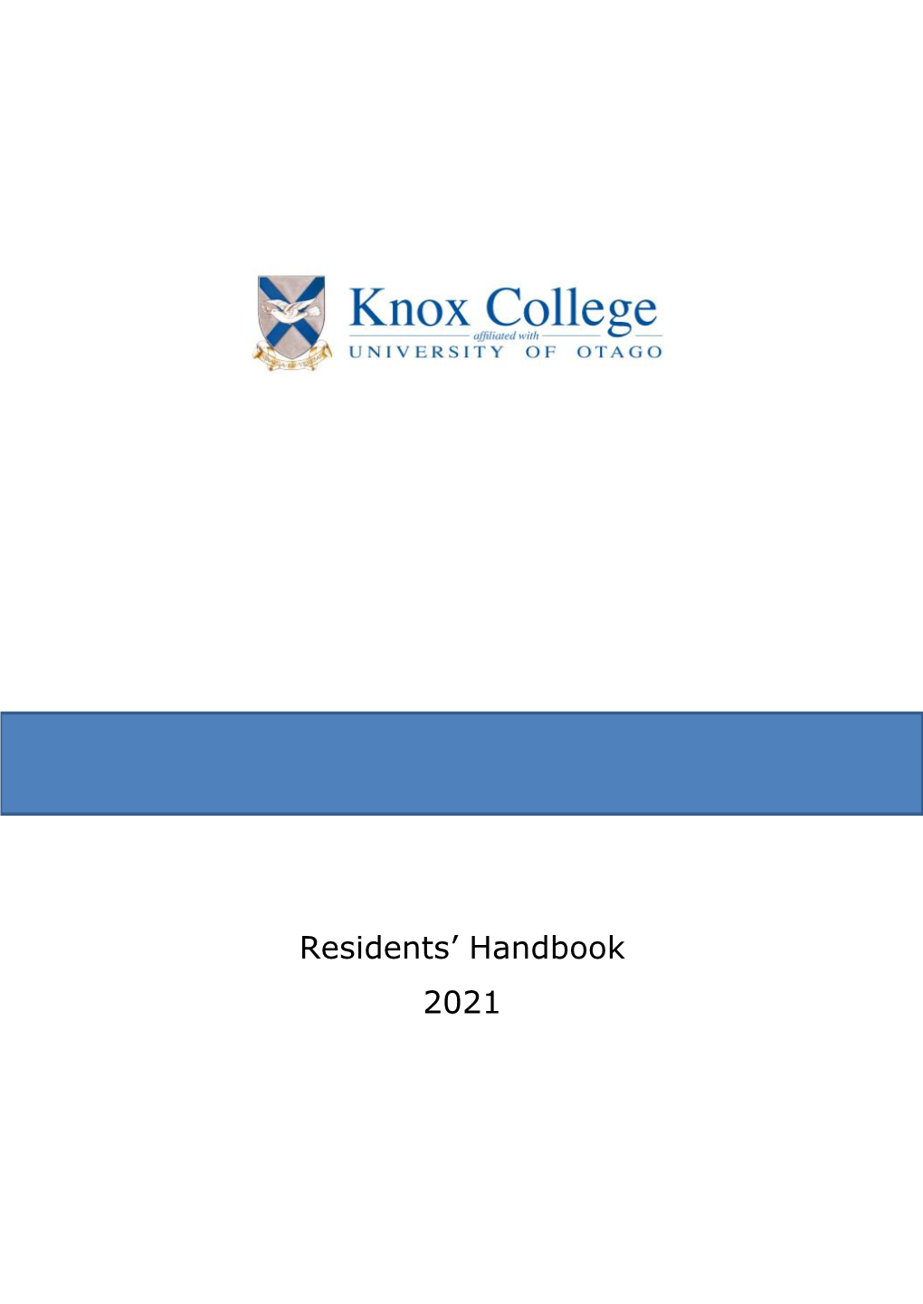 Residents' Handbook 2021