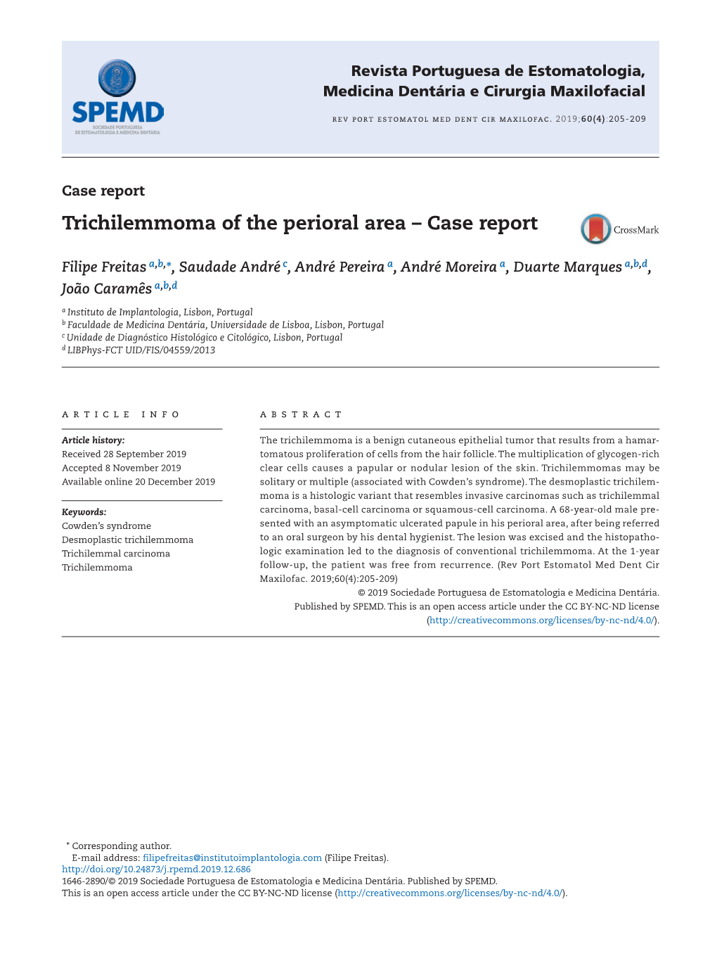 Trichilemmoma of the Perioral Area – Case Report