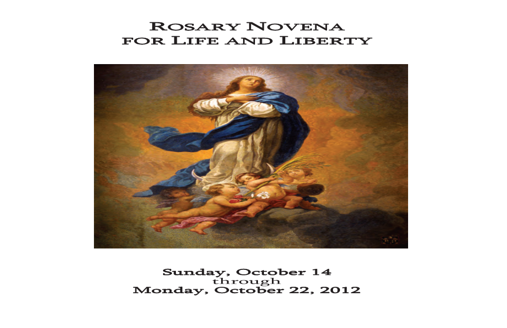 Rosary Novena for Life and Liberty