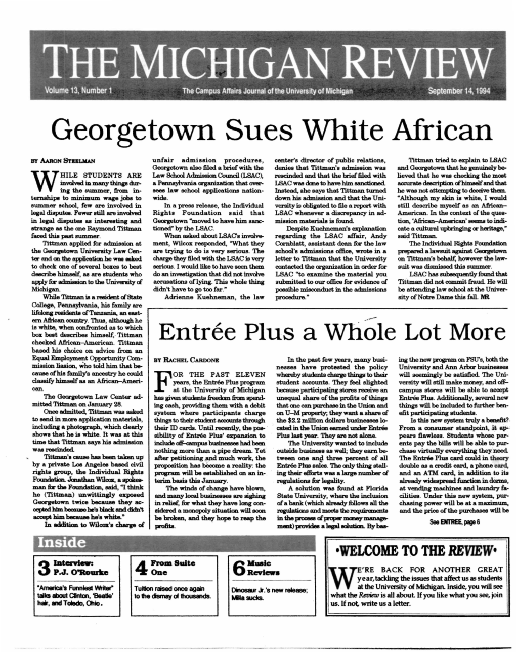 Georgetown Sues White Mrican