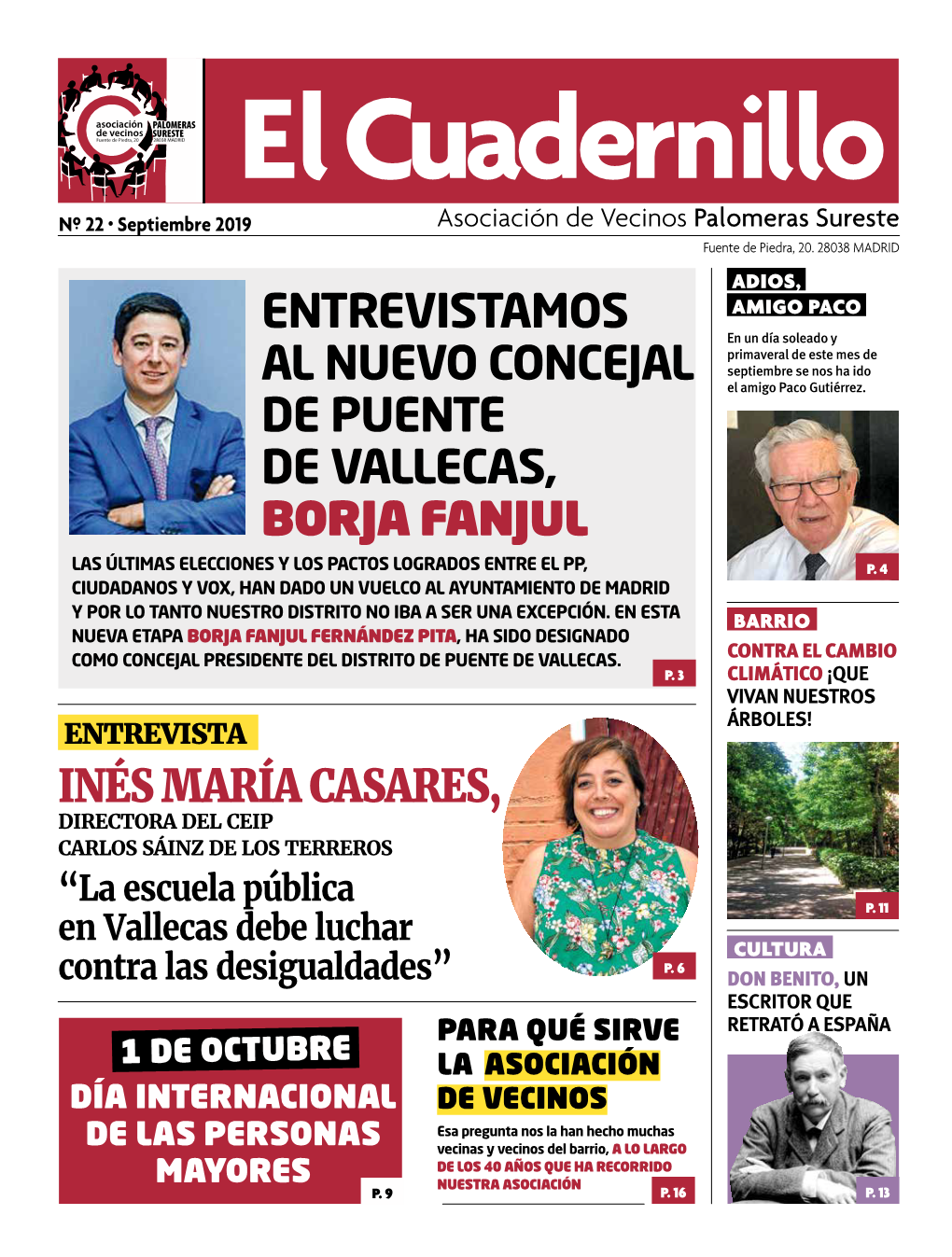 El Cuadernillo Nº 22 • Septiembre 2019 Asociación De Vecinos Palomeras Sureste Fuente De Piedra, 20