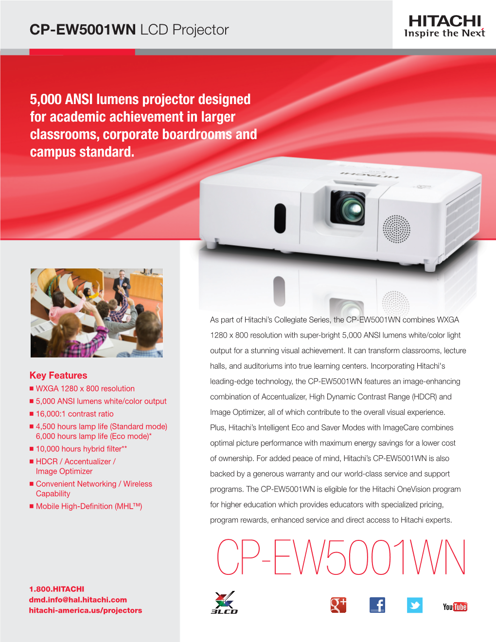 CP-EW5001WN LCD Projector