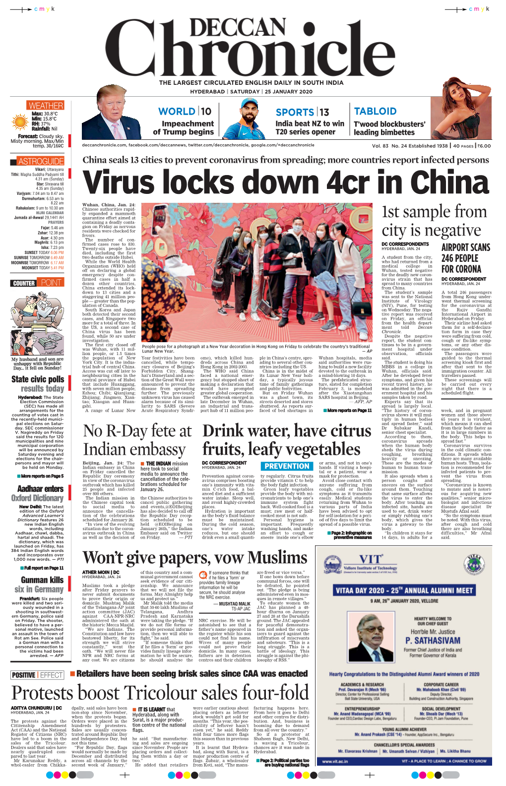 Virus Locks Down 4Cr in China Durmuhurtam: 6.53 Am to 8.22 Am Wuhan, China, Jan