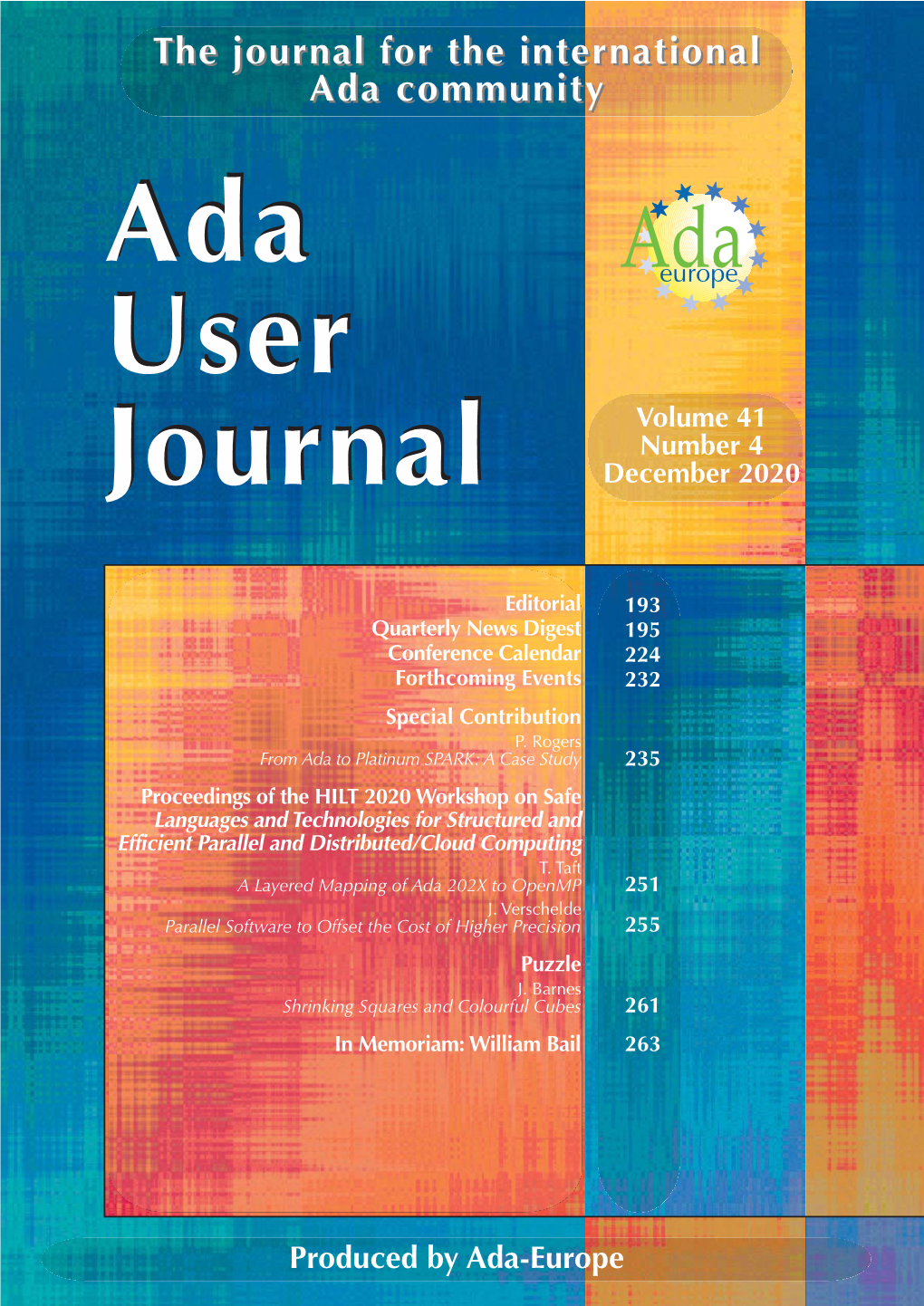 The Journal for the International Ada Community