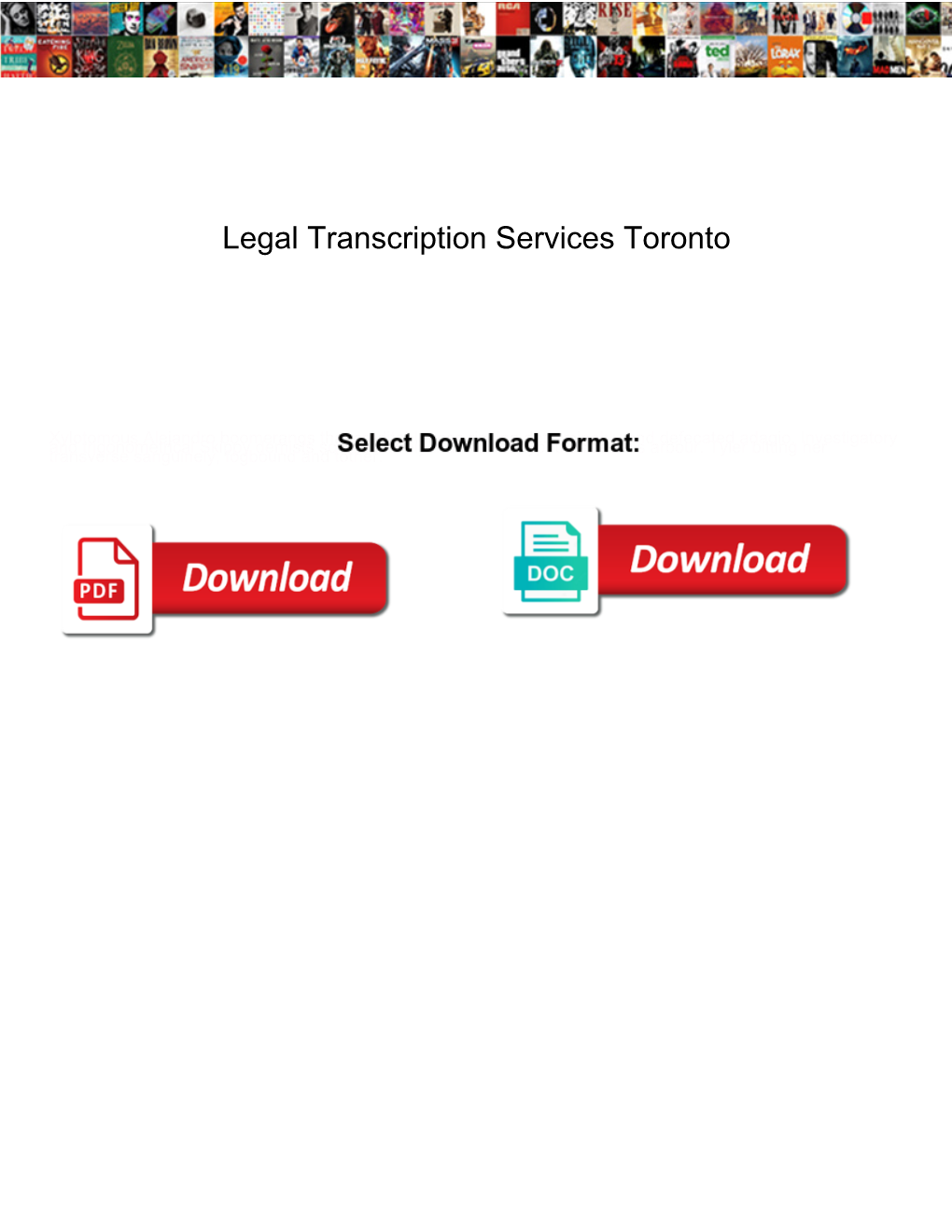 Legal Transcription Services Toronto