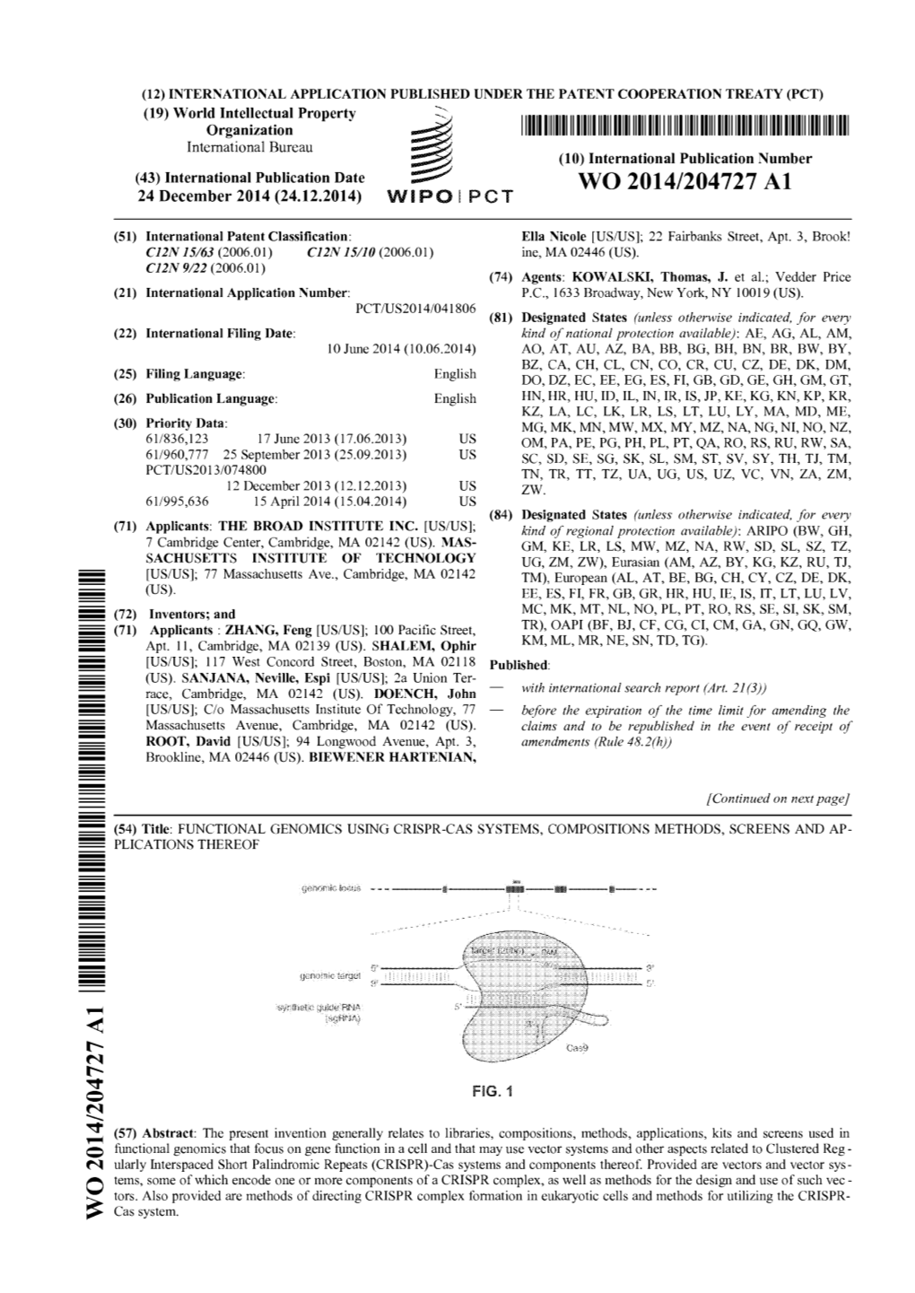 Wo 2014/204727 Al 24 December 2014 (24.12.2014) W POIPGT