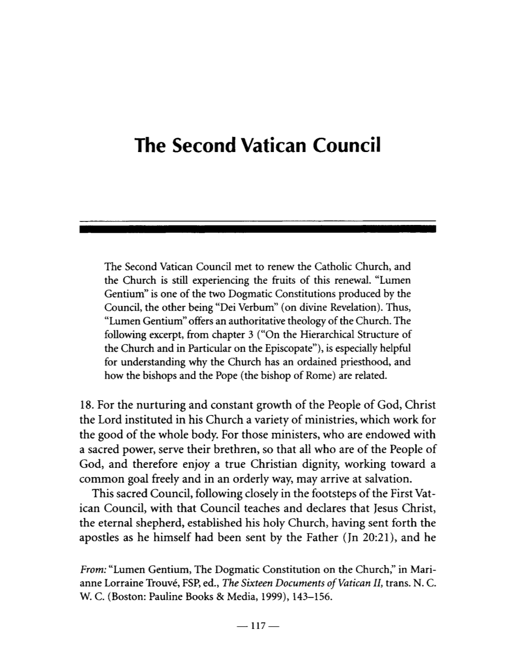 The Second Vatican Council